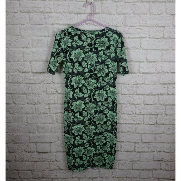 💰3/$25 Women's Julia Dress 3/4 Sleeves Stretch Floral Green XS - Picture 2 of 11
